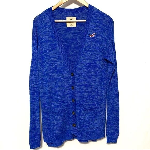 Vintage Hollister Y2K  blue cardigan button up - Picture 1 of 5